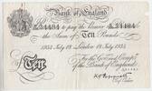 Drittes Reich / Großbritannien Bank of England 10 Pfund Drittes Reich / Großbritannien, 10 Pfund Note - Operation Bernhard -