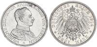 Deutsches Kaiserreich 3 Mark Preussen 3 Reichsmark Wilhelm II. 25 jähriges Regierungsjubiläum -