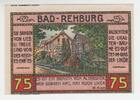 Deutschland / Bad Rehburg 75 Pfennig-Schein Deutschland / Bad Rehburg, 75 Pfennig-Schein, 1921 -