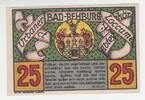 Deutschland / Bad Rehburg 25 Pfennig-Schein Deutschland / Bad Rehburg, 25 Pfennig-Schein, 1921 -