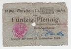 Treffurt Treffurt, Gutschein über 50 Pfennig, 1919 -