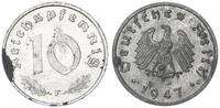 Deutschland / Alliierte Besetzung 10 Pfennig Fehlprägung : heiße Stempel -