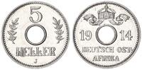 Kolonien / Ostafrika 5 Heller Lochgeld -