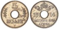 Kolonien / Ostafrika 5 Heller Lochgeld -