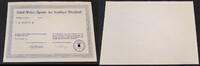 3. Reich Adolf Hitler Spende der deutschen Wirtschaft N° 433033 Blanko -