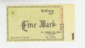 Drittes Reich - Polen Lodz - Ghetto Litzmannstadt 1 Mark Schein NACHDRUCK REPRINT REPRODUCTION 3. Reich Getto Litzmannstadt Geldschein zu 1 Mark 15. Mai 1940 -