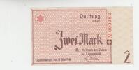 Drittes Reich - Polen Lodz - Ghetto Litzmannstadt 2 Mark Schein NACHDRUCK REPRINT REPRODUCTION 3. Reich Getto Litzmannstadt Geldschein zu 2 Mark 15. Mai 1940 -