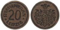 Deutschland/Halle 20 Pfennig für die Straßenbahn Halle 20 Pfennig Straßenbahngeld aus gepresster Pappe vz -