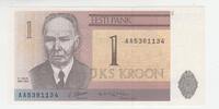 Estland 1 Kroon-Banknote Estland, 1 Kroon-Banknote -