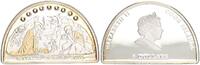 Cook Islands 5 Dollar Natalis Domini mit Gold Auflage & Swarovskisteinen -
