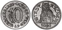 Weimar, Aachen 10 Pfennig Notgeldprobe in Eisen vernickelt, RS Bärin. gebogene Wertzahl !!!! -