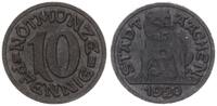 Weimar, Aachen 10 Pfennig Notgeld, Abschlag in dunkelbrauner Pappe, RS Bärin -