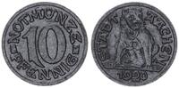 Weimar, Aachen 10 Pfennig Notgeld, Abschlag in schwarzer Pappe, RS Bärin -