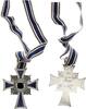 3. Reich Orden Mutterkreuz in Silber mit Band -