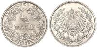 Deutschland / Kaiserreich 1/2 Mark Jahr aus 1917 geändert, ohne Mzz. außerordentlich seltene Silberprobe J.16 Jahreszahl aus 1917 geändert,ohne Mzz. -