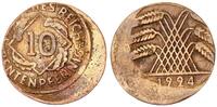 Deutschland / Weimar 10 Pfennig Fehlprägung: 20-25% dezentriert -