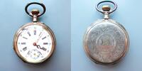 Schweiz, HERREN Taschenuhr gute HERREN TASCHENUHR, Silber-0,800, Zylinderhemmung, gute Funktion, ca. 1905, -