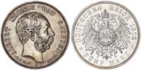 Kaiserreich - Sachsen 5 Mark König Albert - auf seinen Tod -