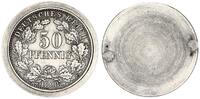 Kaiserreich 50 Pfennig Probe auf magnetischen Stahlschrötling -