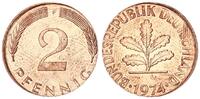 Deutschland 2 Pfennig Fehlprägung auf 1 Pfennig Ronde, nur 2,g !!! -