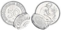 Deutschland 50 Pfennig Fehlprägung Doppelschlag mit untergeschobener Ronde -