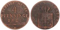 Brandenburg Preußen 4 Pfennig Friedrich Wilhelm III. (1797-1840) -