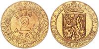 2 Franken 1918 Nebengebiete / Gent Gent   offizielles Notgeld   vergoldet prägefrisch-Stempelglanz