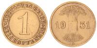 Deutschland / Weimar 1 Pfennig Probe/Fehlprägung in Messing -