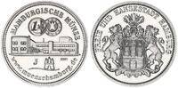 Deutschland / Bundesrepublik Medaille Hamburger Münze: Einführung des Euro, Rs: Stempel 3 Mark Hamburg -