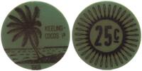 Keeling Cocos Islands 25 Cents grün -