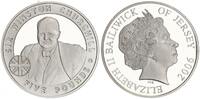 Jersey 5 Pounds Elisabeth II. Sir Winston Churchill, Silber -