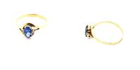 585 Gold Ring mit Saphir 2,1g, Ringgröße 60 -