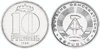 10 Pfennig 1984 A DDR Aluminium Stempelglanz- Export
