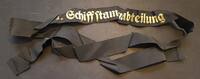 3. Reich Uniformteil Mützenband 1. Schiffsstammabteilung -