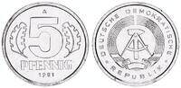 DDR 5 Pfennig Aluminium -