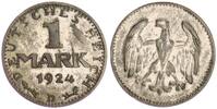 Weimarer Republik 1 Mark schöne zeitgenössische Umlauf Fälschung, Kupfer-Messing versilbert -
