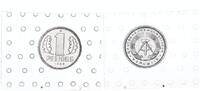 DDR 1 Pfennig Aluminium in original Folie der Staatsbank -