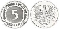 Deutschland / Bundesrepublik 5 Mark 5 DM Kursmünze 1996 G TOP-Erhaltung - Seltenes Jahr Polierte Platte (PP, Proof) -