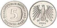 Deutschland / Bundesrepublik 5 Mark 5 DM Kursmünze 1999 D TOP-Erhaltung ! Seltenes Jahr. prägefrisch-stempelglanz -