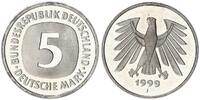 Deutschland / Bundesrepublik 5 Mark 5 DM Kursmünze 1999 J TOP-Erhaltung ! Seltenes Jahr. prägefrisch-stempelglanz -
