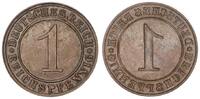 Deutschland / Weimar 1 Pfennig Fehlprägung 2 x Wertseite, einmal incus -