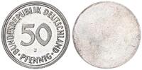 Deutschland 50 Pfennig Probe/Abschlag der Wertseite in Silber -