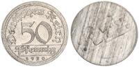 Weimarer Republik 50 Pfennig Fehlprägung: auf geplatztem Schrötling -