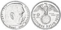 3. Reich 2 Mark Paul von Hindenburg J.366 -