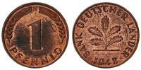 1 Pfennig 1948 F Deutschland - BRD Bank deutscher Länder prägefrisch,Kupferpatina