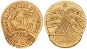 Weimar 50 Pfennig Fehlprägung: J.310 Wertseite zweimal beprägt -