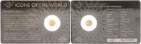 Ruanda 10 FRW Gold Icons of the World Walking Liberty -