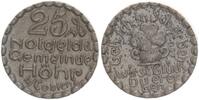 Rheinland-Pfalz, Höhr-Coblenz 25 Pfennig Gemeinde, Notgeld Porzellangeld -