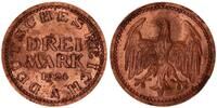 Deutschland / Weimar 3 Mark J.312 Prägung in Kupfer, Wahrscheinlich zeitgenössische Nachahmung -