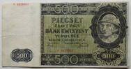Deutsche Besatzungsausgaben des 2. Weltkriegs 500 Zloty Generalgouvernement Polen, Serie A -